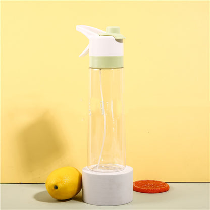 (New Arrival) Spray Water Bottle For Girls Outdoor Sport Fitness Water Cup Large Capacity Spray Bottle Drinkware Travel Bottles Kitchen Gadgets