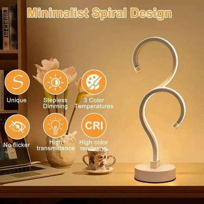 (New Arrival) Creative Double Question Mark Elegant White Desktop Lamp, USB Power Supply - Three Color Lighting, Suitable For Bedroom