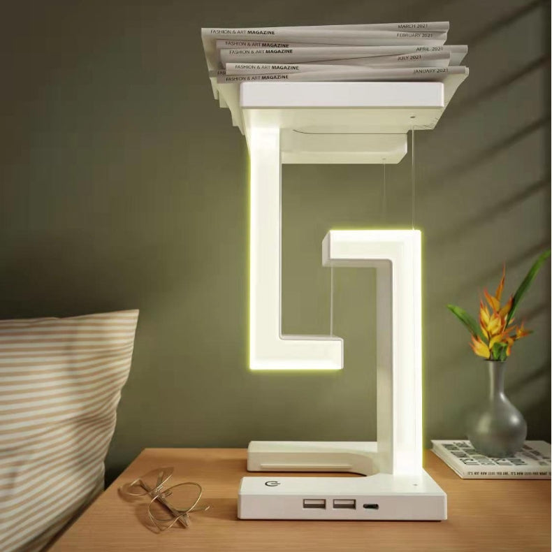 (Top Pick) Creative Smartphone Wireless Charging Suspension Table Lamp Balance Lamp Floating For Home Bedroom