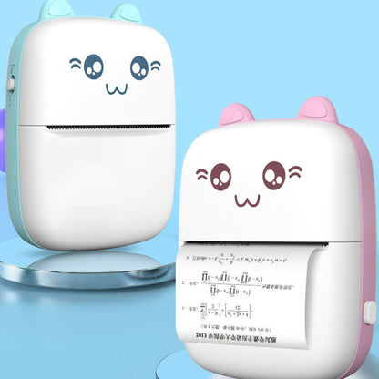 (Top Pick)Mini Printer Portable Mini Bluetooth WiFi New Wrong Printer Mobile Phone Photo Title Note Hot Print Pocket Student Error Label Printer