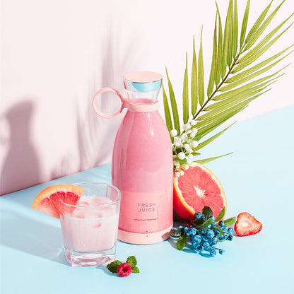 (Top Pick)350ML Electric Juicer Blender Mixer USB Rechargeable Machine Household Portable Blender Maker Cup Kitchen Tool Kit