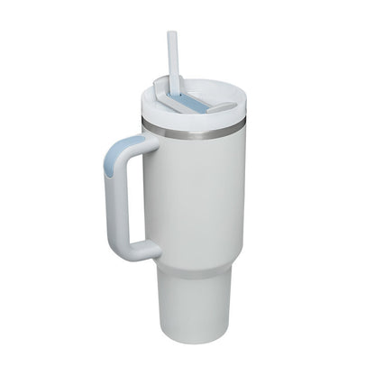 (Top Pick) 40 Oz Tumbler With Handle Straw Insulated, Stainless Steel Spill Proof Vacuum Coffee Cup Tumbler With Lid Tapered Mug Gifts For Valentine Lover Suitable For Car Gym Office Travel