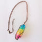 (New Arrival) Hot Selling Stone Crystal Pillar Tree Of Life Pendant Ins Fashion Necklace