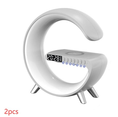 (New Arrival) New Intelligent G Shaped LED Lamp Bluetooth Speake Wireless Charger Atmosphere Lamp App Control For Bedroom Home Decor