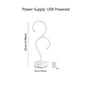 (New Arrival) Creative Double Question Mark Elegant White Desktop Lamp, USB Power Supply - Three Color Lighting, Suitable For Bedroom