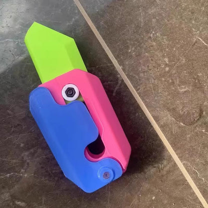 (New Arrival) 3D Printing Gravity Cub Jumping Small Radish Knife Mini Model Student Prize Pendant Decompression Toy For Children Gift