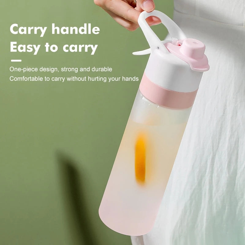 (New Arrival) Spray Water Bottle For Girls Outdoor Sport Fitness Water Cup Large Capacity Spray Bottle Drinkware Travel Bottles Kitchen Gadgets