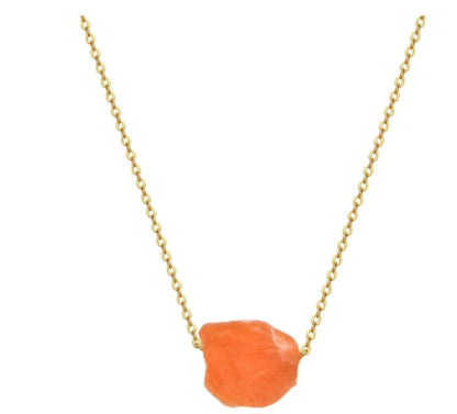 (New Arrival) Hot Selling Stone Crystal Pillar Tree Of Life Pendant Ins Fashion Necklace