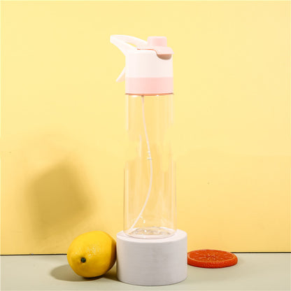 (New Arrival) Spray Water Bottle For Girls Outdoor Sport Fitness Water Cup Large Capacity Spray Bottle Drinkware Travel Bottles Kitchen Gadgets
