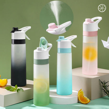 (New Arrival) Spray Water Bottle For Girls Outdoor Sport Fitness Water Cup Large Capacity Spray Bottle Drinkware Travel Bottles Kitchen Gadgets