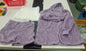 (New Arrival) 3pcs Womens Clothing Long Sleeve Crop Tank Top And Drawstring Shorts Pajama Set