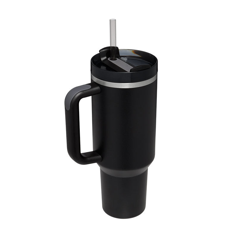 (Top Pick) 40 Oz Tumbler With Handle Straw Insulated, Stainless Steel Spill Proof Vacuum Coffee Cup Tumbler With Lid Tapered Mug Gifts For Valentine Lover Suitable For Car Gym Office Travel
