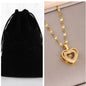 Double-layer Love Necklace With Rhinestones Titanium Steel Pendant Fashion Jewelry Woman Valentines Day Gift