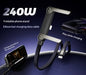 Fast Charging Foldable Bracket Data Cable 2-in-1 Data Wire Foldable Phone Tablet Stand Type-C To Type-C USB-A To Type-C