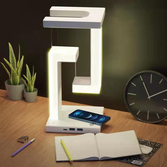 (Top Pick) Creative Smartphone Wireless Charging Suspension Table Lamp Balance Lamp Floating For Home Bedroom