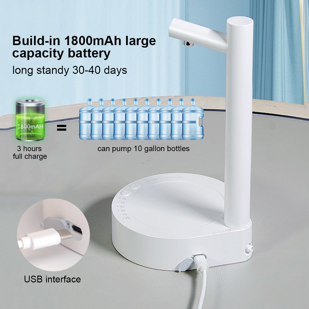 (New Arrival) Desk Dispenser Electric Water Gallon Automatic Water Bottle Dispenser Rechargeable Water Dispenser