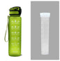 (New Arrival) 1L Tritan Water Bottle With Time Marker Bounce Cover Motivational Water Bottle Cycling Leakproof Cup For Sports Fitness Bottles